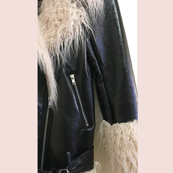 Forever 21 Faux Fur Trim Faux Leather Jacket - Picture 3 of 4